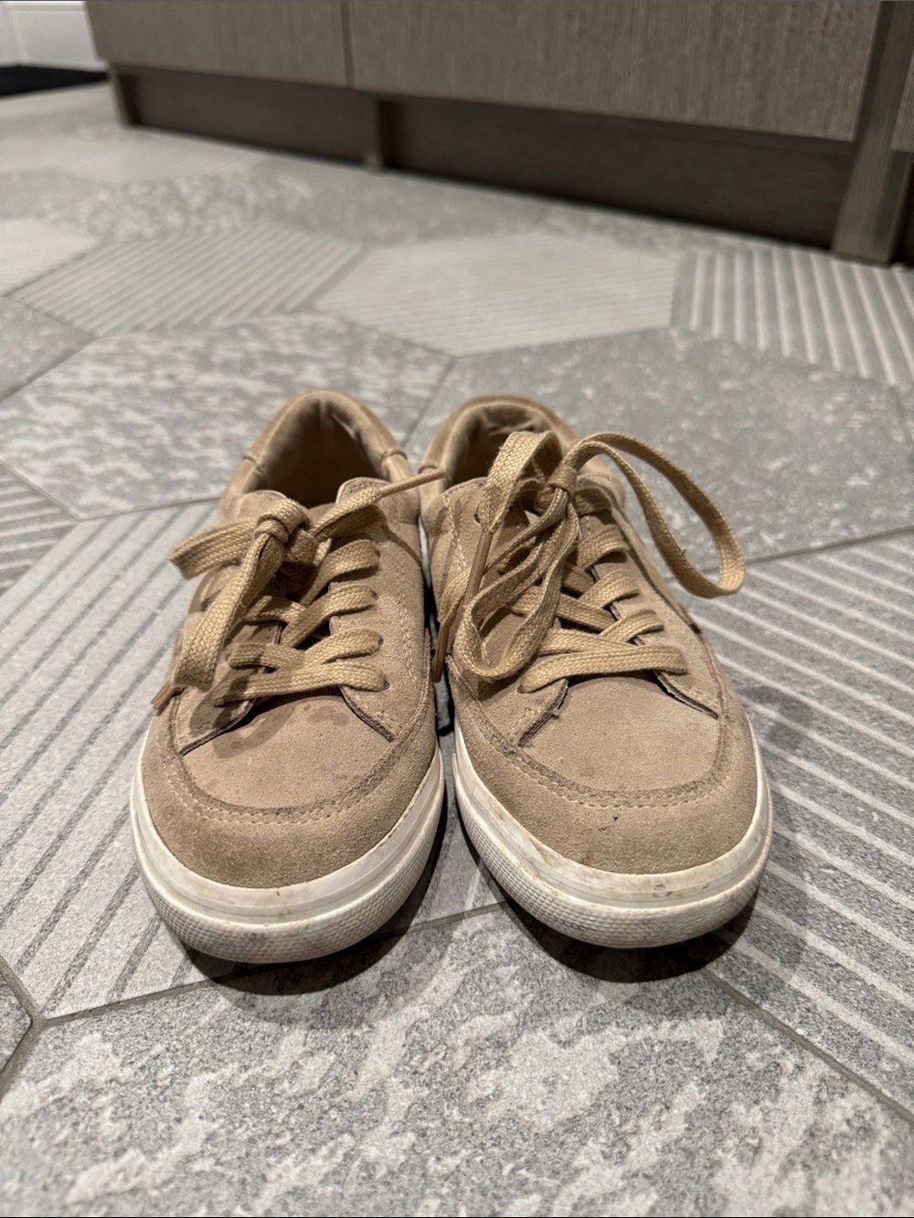 Janie and Jack Kids Suede Sneakers in Tan